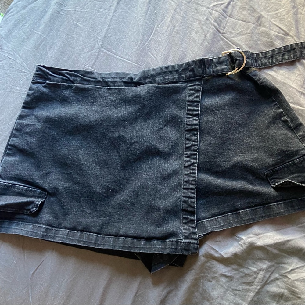 Cider Black Mini Wrap Skort 2X
